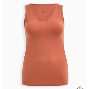 NWT, Torrid V-NECK FOXY TANK - RUSTY BROWN Size 3